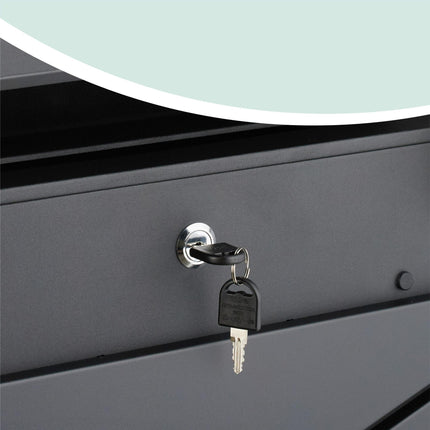 Wall-Mounted Mailbox with Newspaper Slot and Rain Canopy