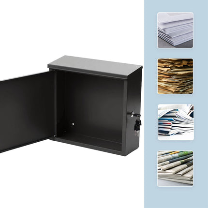 Wall-Mounted Metal Mailbox with Lock – Weatherproof