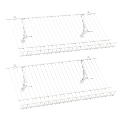 Wall-Mounted Metal Shoe Rack Set, 2-Piece, Customizable