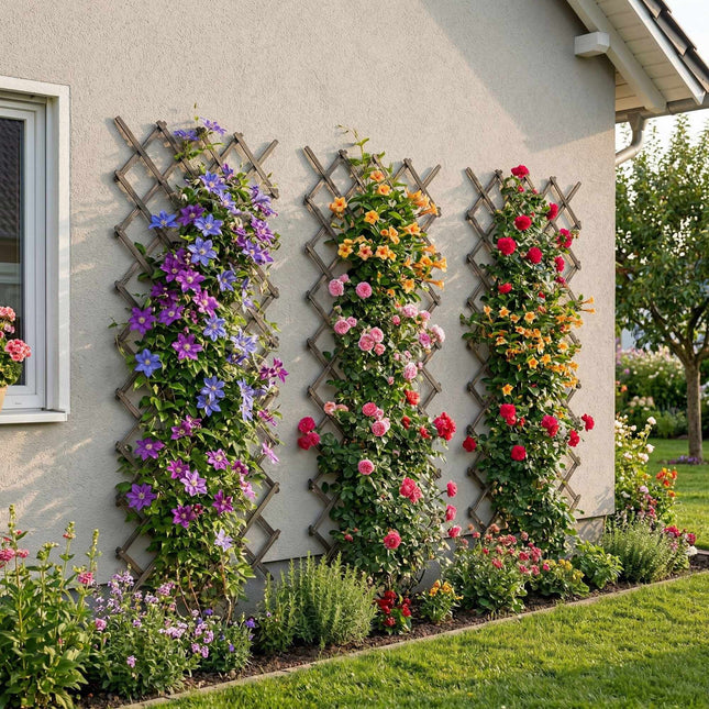Wall-Mounted Plant Trellis, 3-Piece XXL Extendable