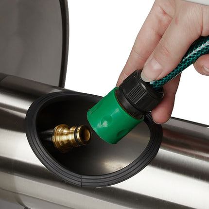 Wall-Mounted Stainless Steel Hose Reel with Crank