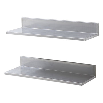 Wall-Mounted Stainless Steel Shelf with Backsplash, 20 kg