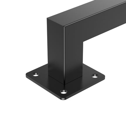 Wall-Mounted Stair Handrail, 1215mm Carbon Steel, Black