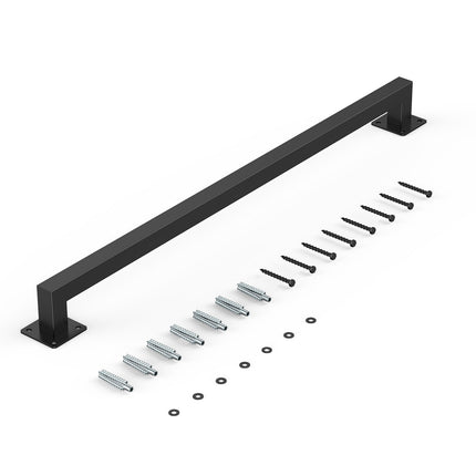 Wall-Mounted Stair Handrail, 1215mm Carbon Steel, Black