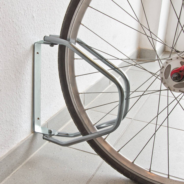 Wall-Mounted Swivelling Bike Rack Set, Steel