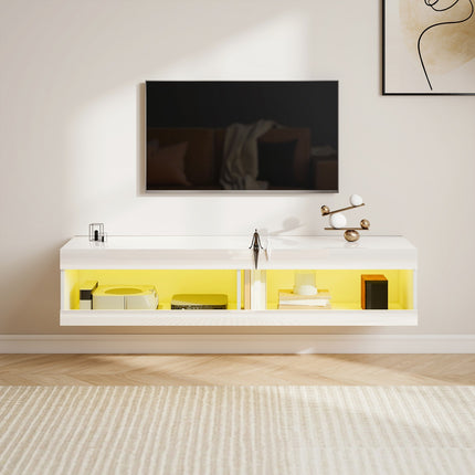 Wall-Mounted TV Stand with RGB LED for 55-60 Inch TVs