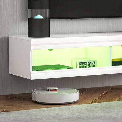 Wall-Mounted TV Stand with RGB LED for 55-60 Inch TVs