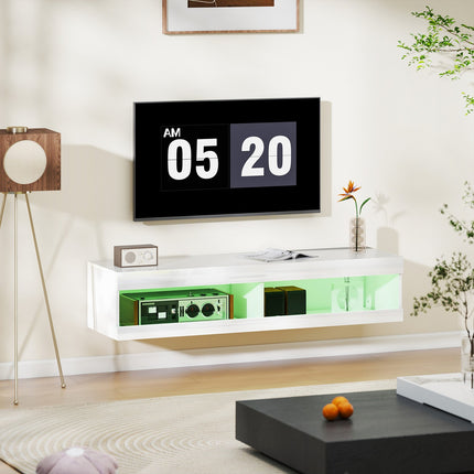 Wall-Mounted TV Stand with RGB LED for 55-60 Inch TVs