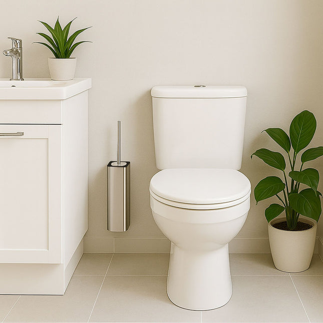 Wall-Mounted Toilet Brush Set, Flexible Head