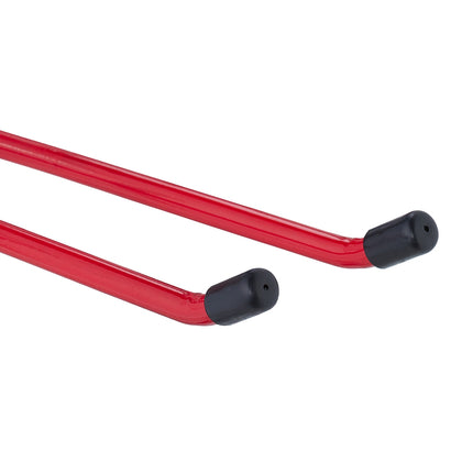 Wall Mounted Tool Holder, Red Steel, Double Hook