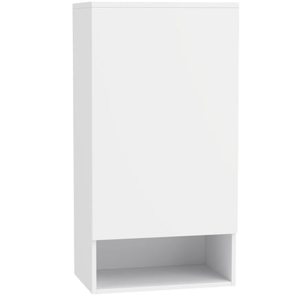 Wall-Mounted White Bathroom Cabinet with Adjustable Shelves