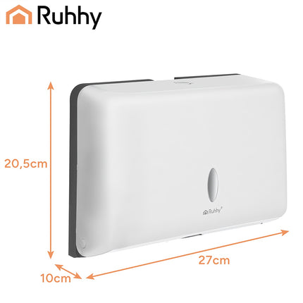Wall-Mounted White Paper Towel Dispenser, ABS, 27cm