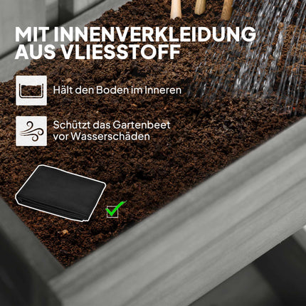 Wall-Mounted Wooden Planter Set, Adjustable, 60x16x80 cm
