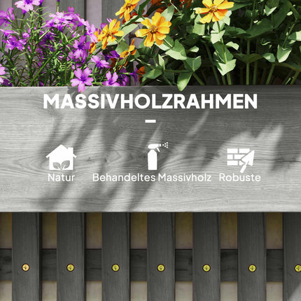 Wall-Mounted Wooden Planter Set, Adjustable, 60x16x80 cm