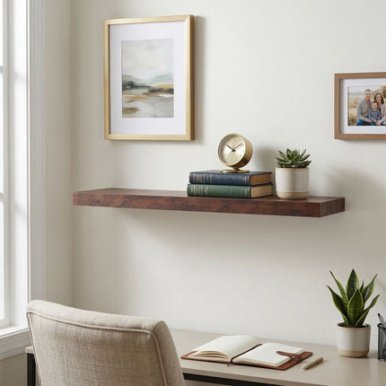 Wall Shelf, Wall-Mounted Floating, Metal Bracket