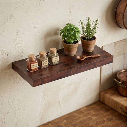 Wall Shelf With Metal Bracket – Floating Display Ledge