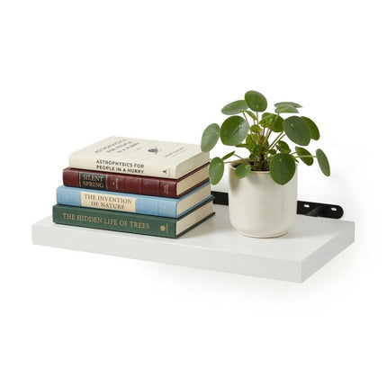 Wall Shelf With Metal Bracket – Wall-Mounted Floating