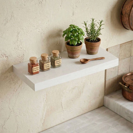 Wall Shelf With Metal Bracket – Wall-Mounted Floating