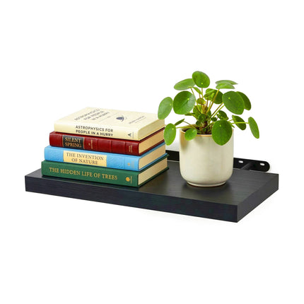 Wall Shelf With Metal Brackets – Floating Display Ledge