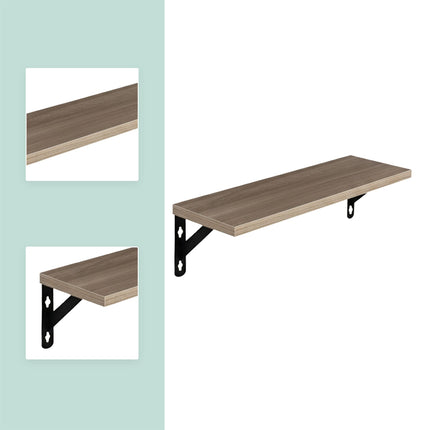 Wall Shelves Set, 3 Sizes, Wood and Steel