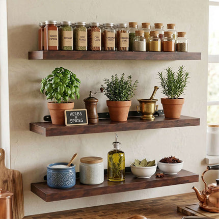 Wall Shelves Set Of 3 – Hanging Display For Decor