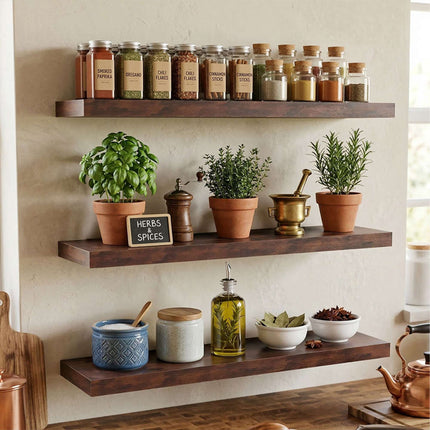 Wall Shelves, Set Of 3 – Hanging Display Ledges