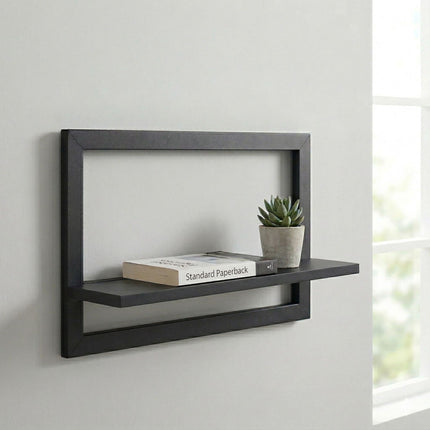 Wall Shelves Set of 3 – Floating MDF with Metal Frame