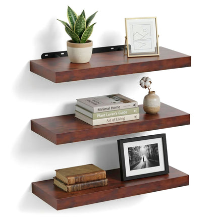 Wall Shelves, Set of 3 Hanging Display Shelves