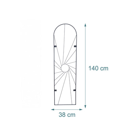 Wall Trellis Set, 2-Pack Powder-Coated Steel For Climbing Plants