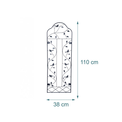 Wall Trellis Set, 2-Pack Powder-Coated Steel for Vines