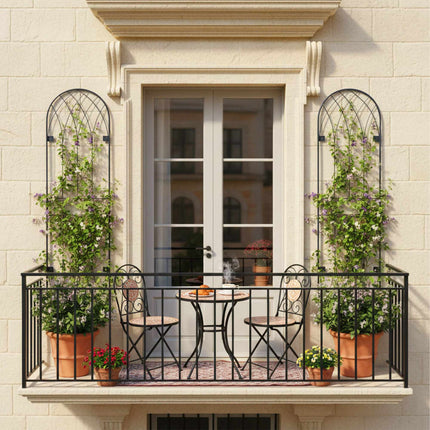 Wall Trellis Set Of 2 – Powder-Coated Steel, Wall-Mount