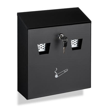 Wall ashtray for outdoor use