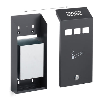 Wall ashtray in anthracite
