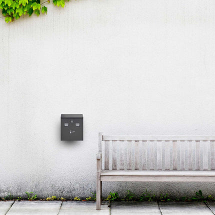 Wall ashtray in anthracite
