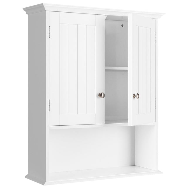 Wall cabinet bathroom wall cabinet wooden wall cabinet 60 x 20 x 70.5 cm white