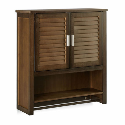 Wall cabinet dark brown LAMELL