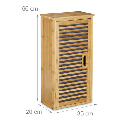 Wall cabinet for bathroom Bamboo 2 shelves