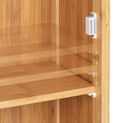 Wall cabinet for bathroom in bamboo