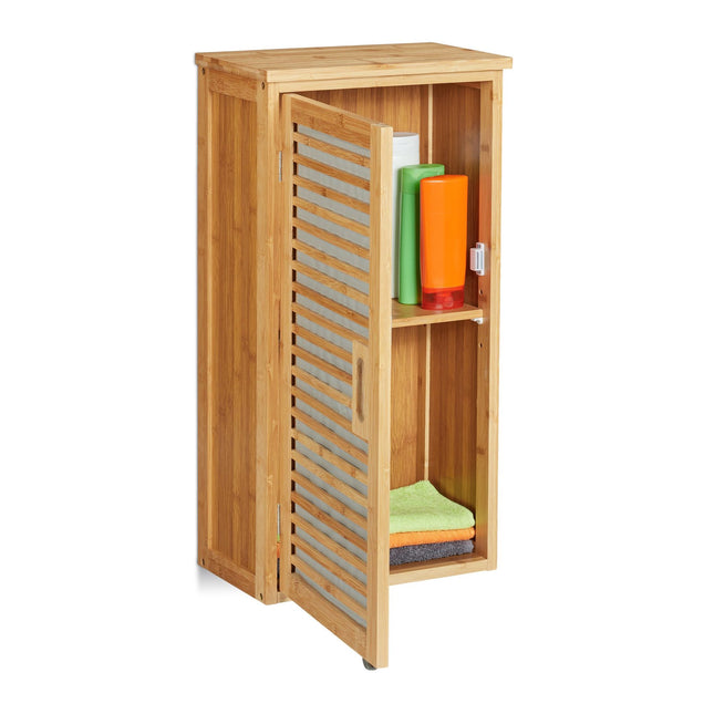 Wall cabinet for bathroom in bamboo