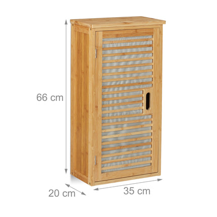 Wall cabinet for bathroom in bamboo