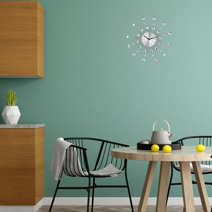 Wall clock XL with glitter