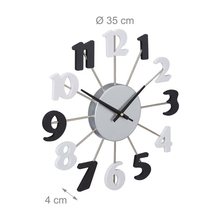 Wall clock without frame