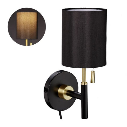 Wall lamp with fabric shade
