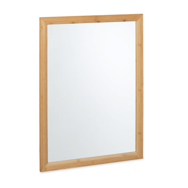 Wall mirror with bamboo frame