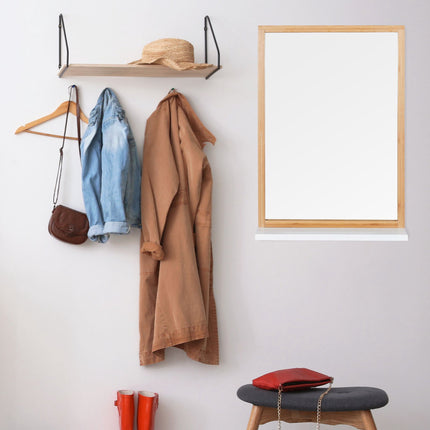 Wall mirror with shelf