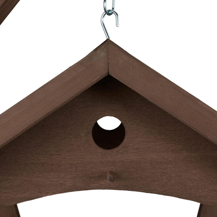 Wall-mounted bird table brown