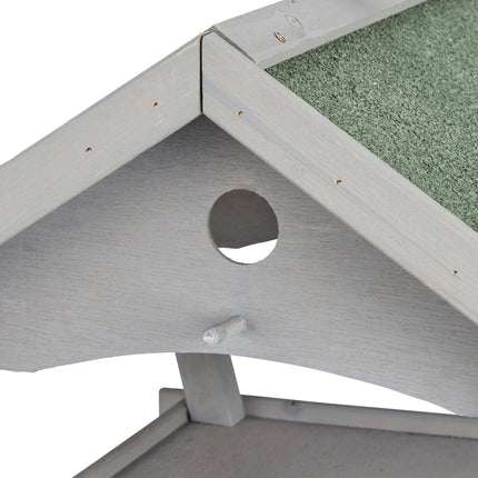 Wall-mounted bird table gray