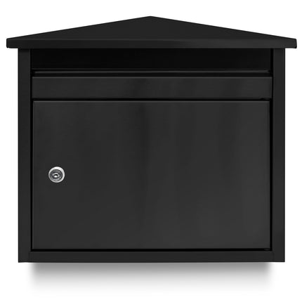 Wall-mounted mailbox black