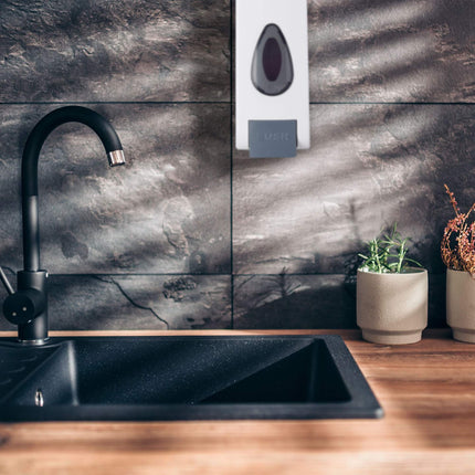 Wall-mounted soap pump