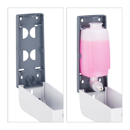 Wall-mounted soap pump